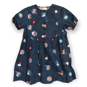 Cakewalk • Blue Floral Scallop Dress - 8 (128)